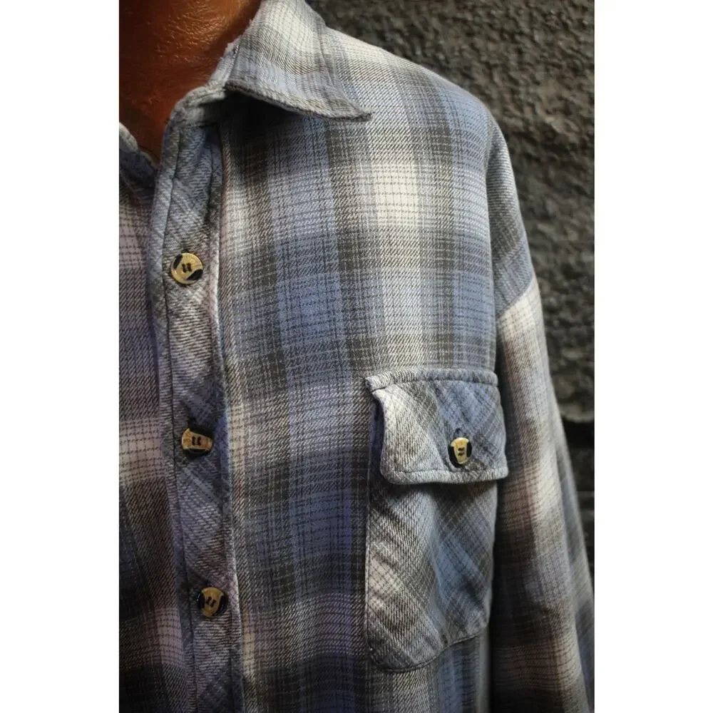 Vintage I.C. Mist Sherpa Lined Plaid Flannel Jacket 3X Heavyweight Workwear